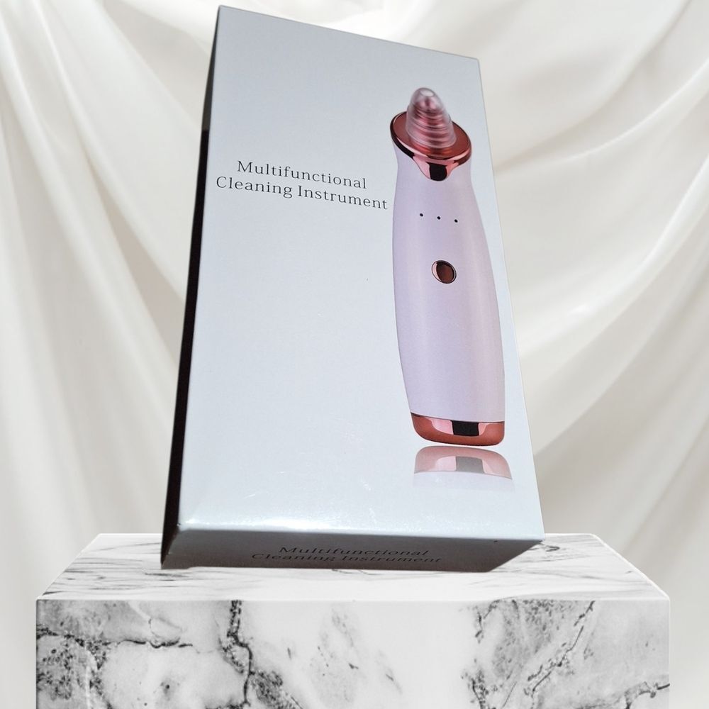 Multifunctional Cleaning Facial Instrument - White and Rose Gold